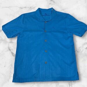 Tommy Bahama Tropic Isles Camp Shirt - Blue Canal Men’s Size Medium Button Up M